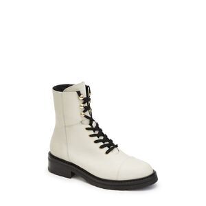 NWT ALL SAINTS Womens Ivory Up Cap Dusty Block Heel Leather Combat Boots 9